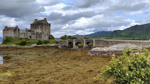 Castle accross a bridge that was used in filming of Highlander movie