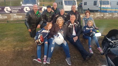 Taco with a group of friends at the NorthWest 200 Races